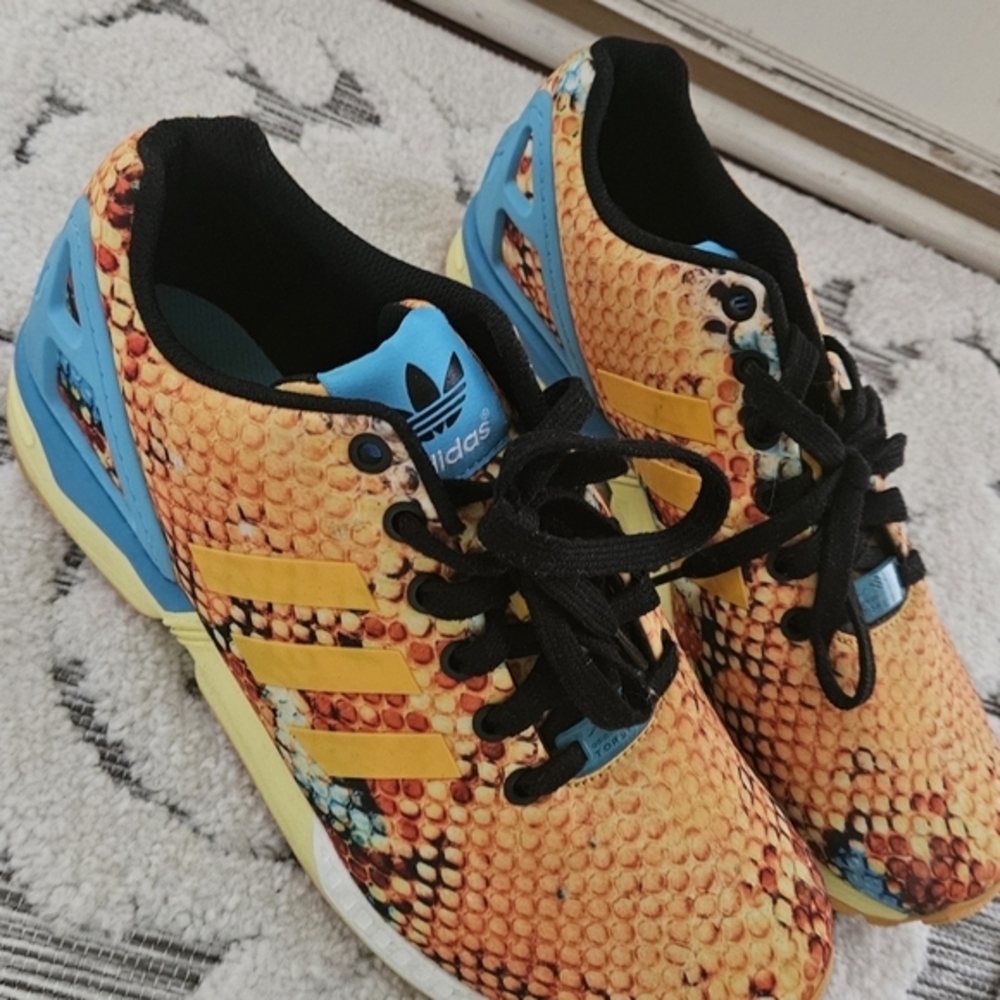 ADIDAS ZX FLUX "HONEYCOMB" SNEAKERS size 8.5 womens